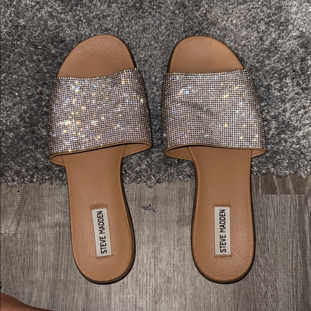 Steve Madden Tan Sparkling Sandal